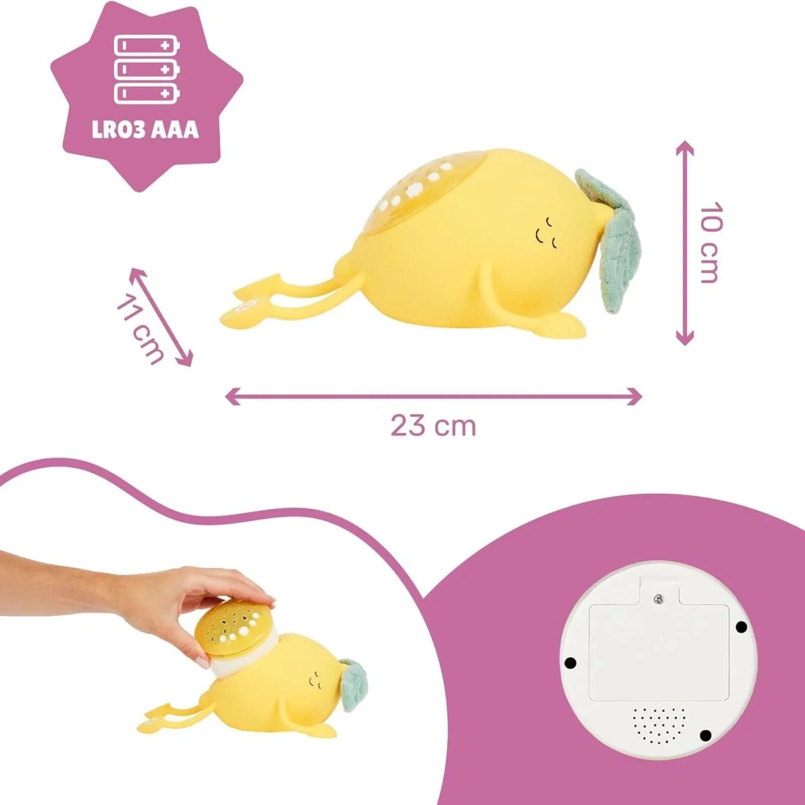 Golau Nos Taflunydd Silicôn Basil Badabulle