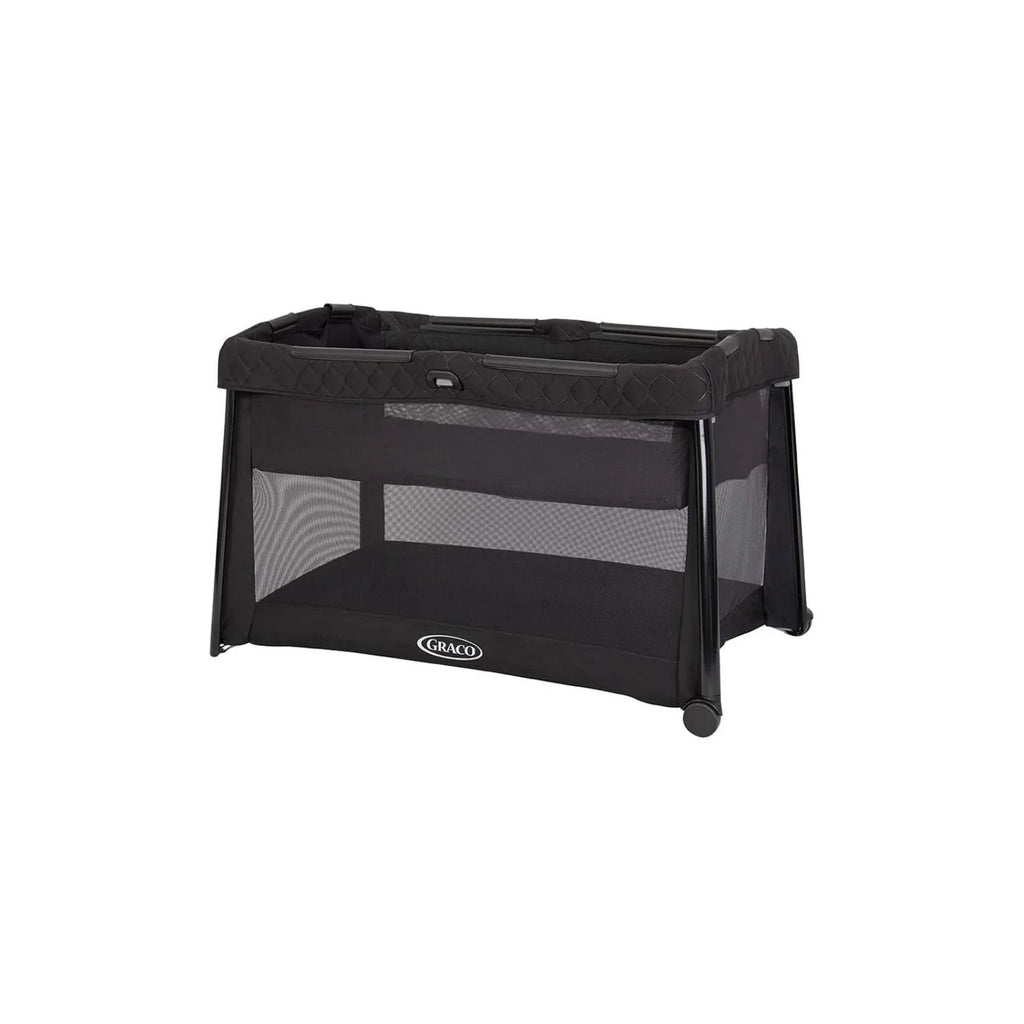 Cot Teithio Graco FoldLite LX gyda Basged - Midnight