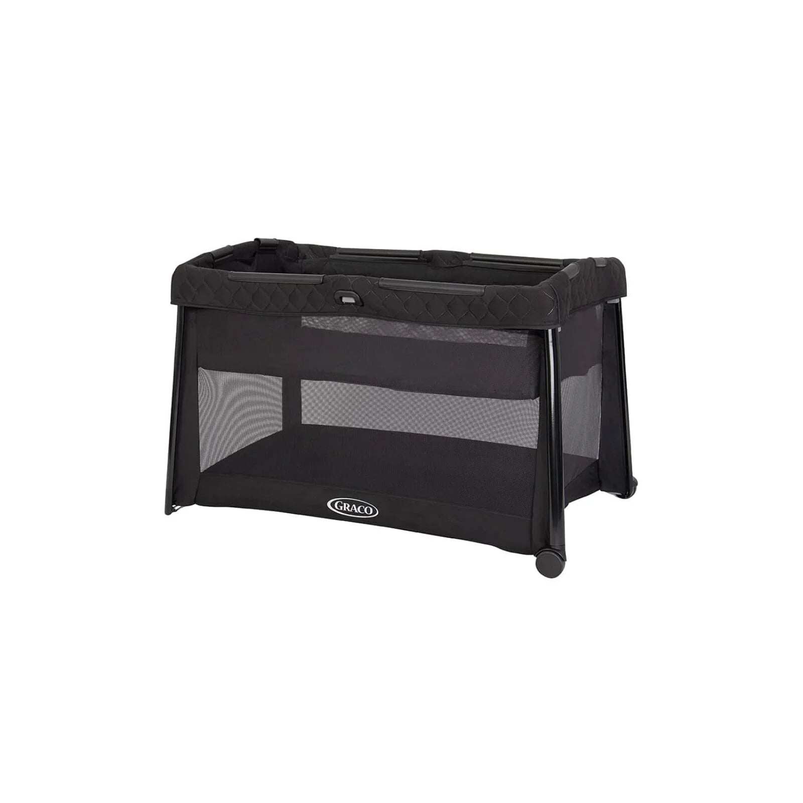 Cot Teithio Graco FoldLite LX gyda Basged - Midnight