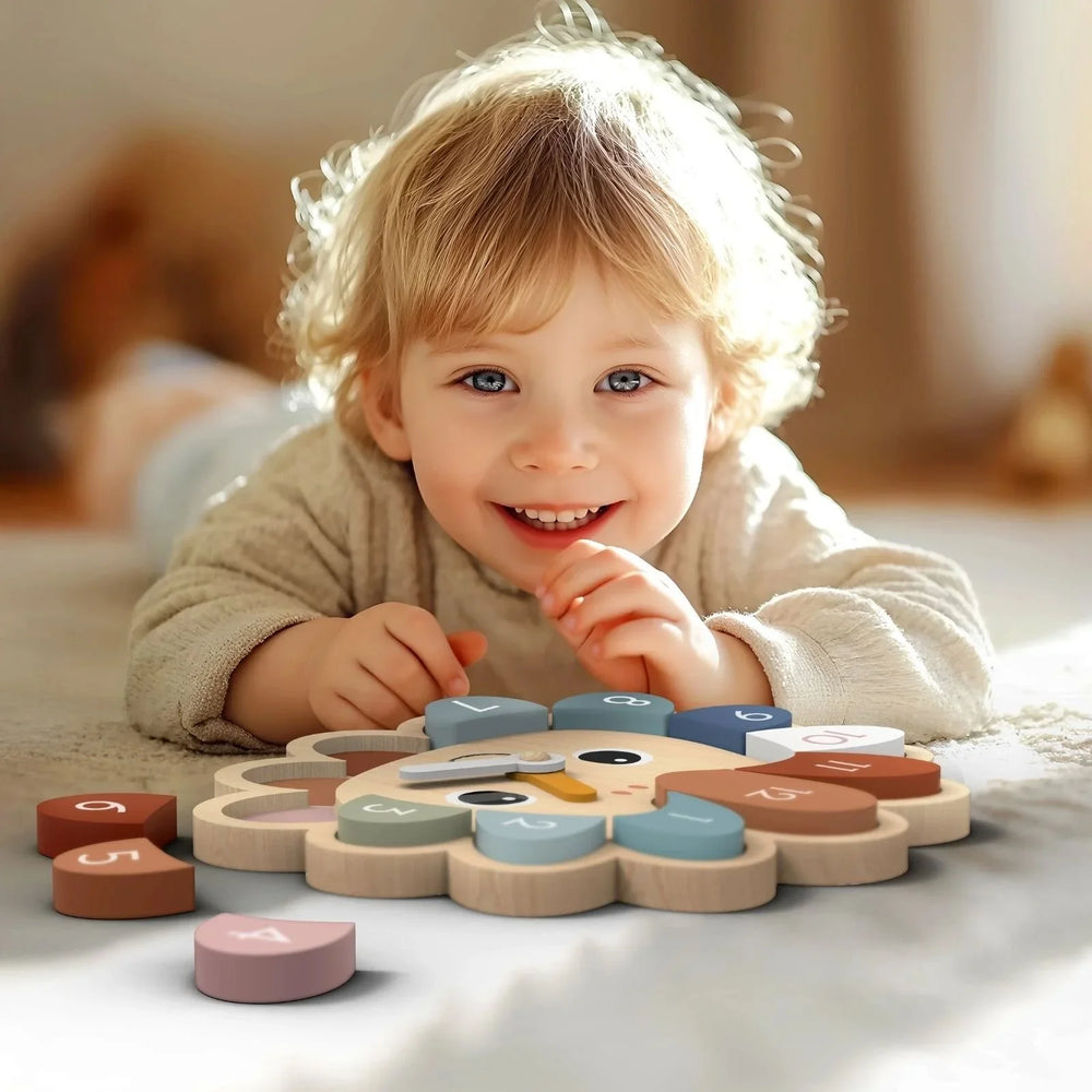 Speedy Monkey Hedgehog Educational Clock