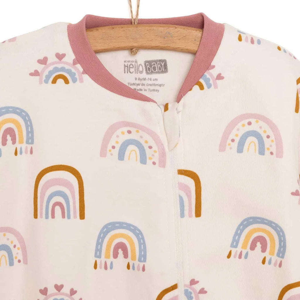 Siwt Gysgu HelloBaby i Ferched - Lliw Hufen