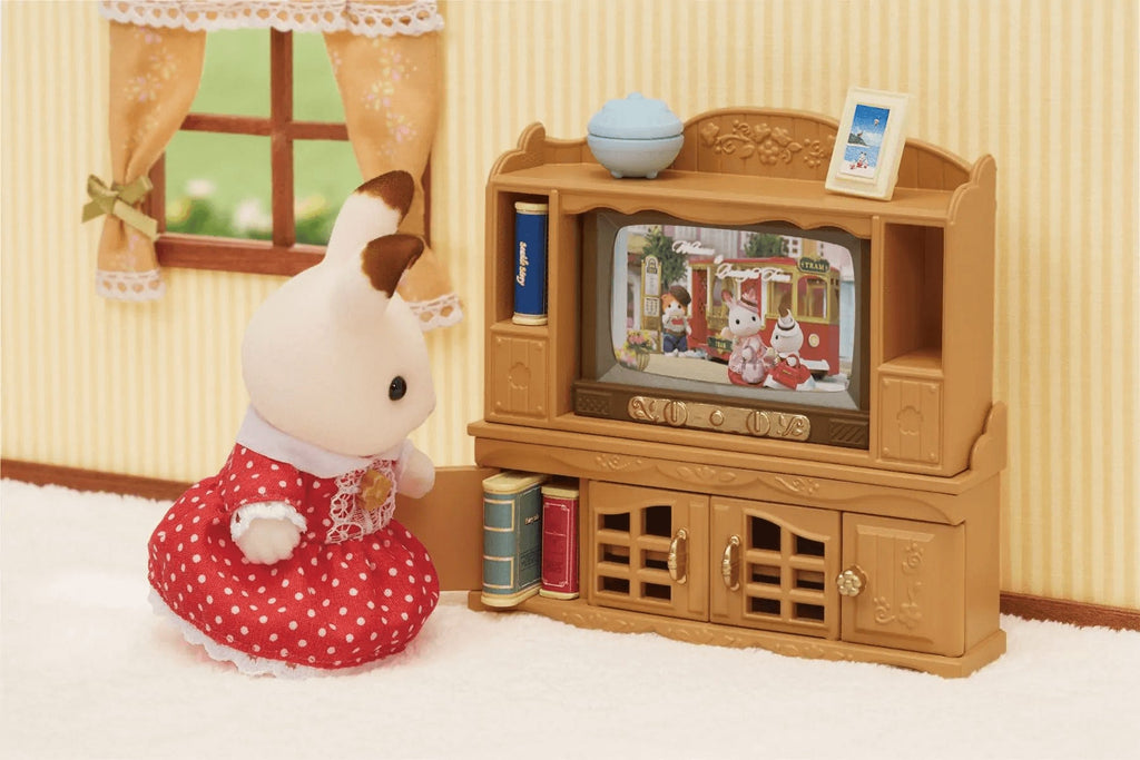 Set Dodrefn Ystafell Fyw Gyfforddus Sylvanian Families, ar gyfer plant 3 oed a hŷn.