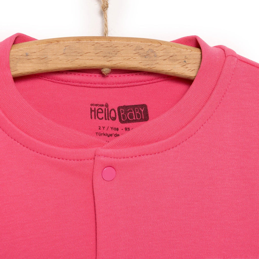 Cardigan Sylfaenol HelloBaby i Ferched - Pinc