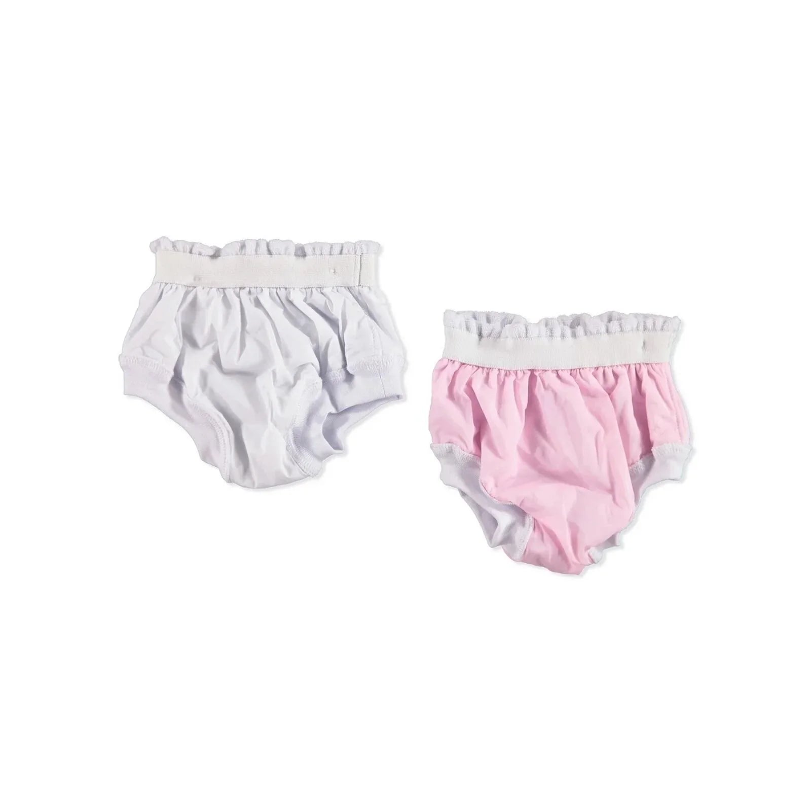 HelloBaby Pantalonnau Hyfforddi Babanod 2 pcs - Pinc ac Gwyn