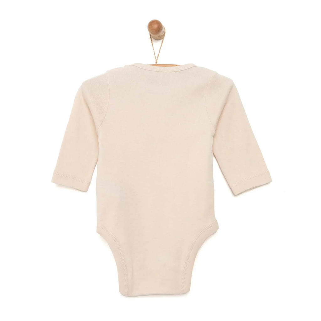 HelloBaby Unisex Long Sleeve Bodysuit - Beige