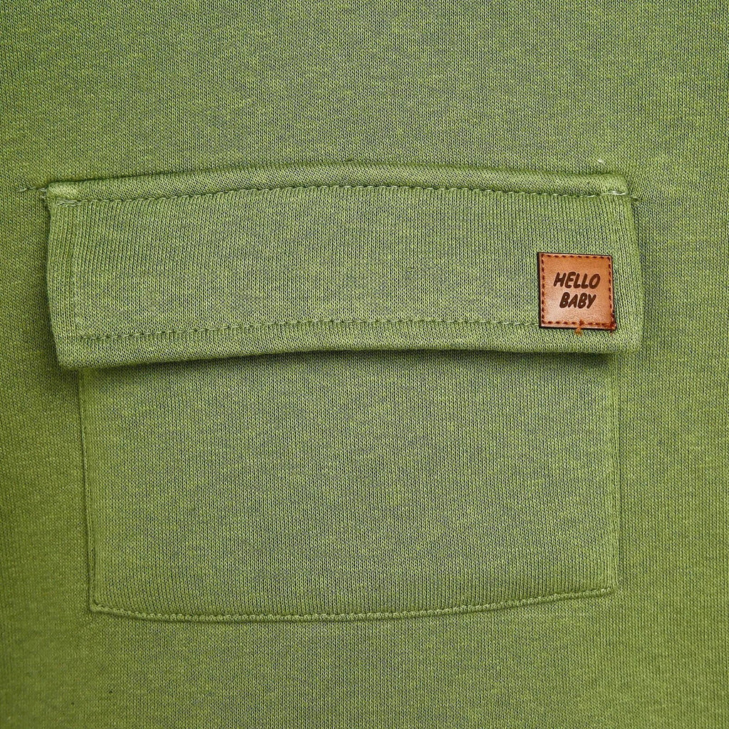 Crys Chwys Sylfaenol HelloBaby i Fachgen - Khaki