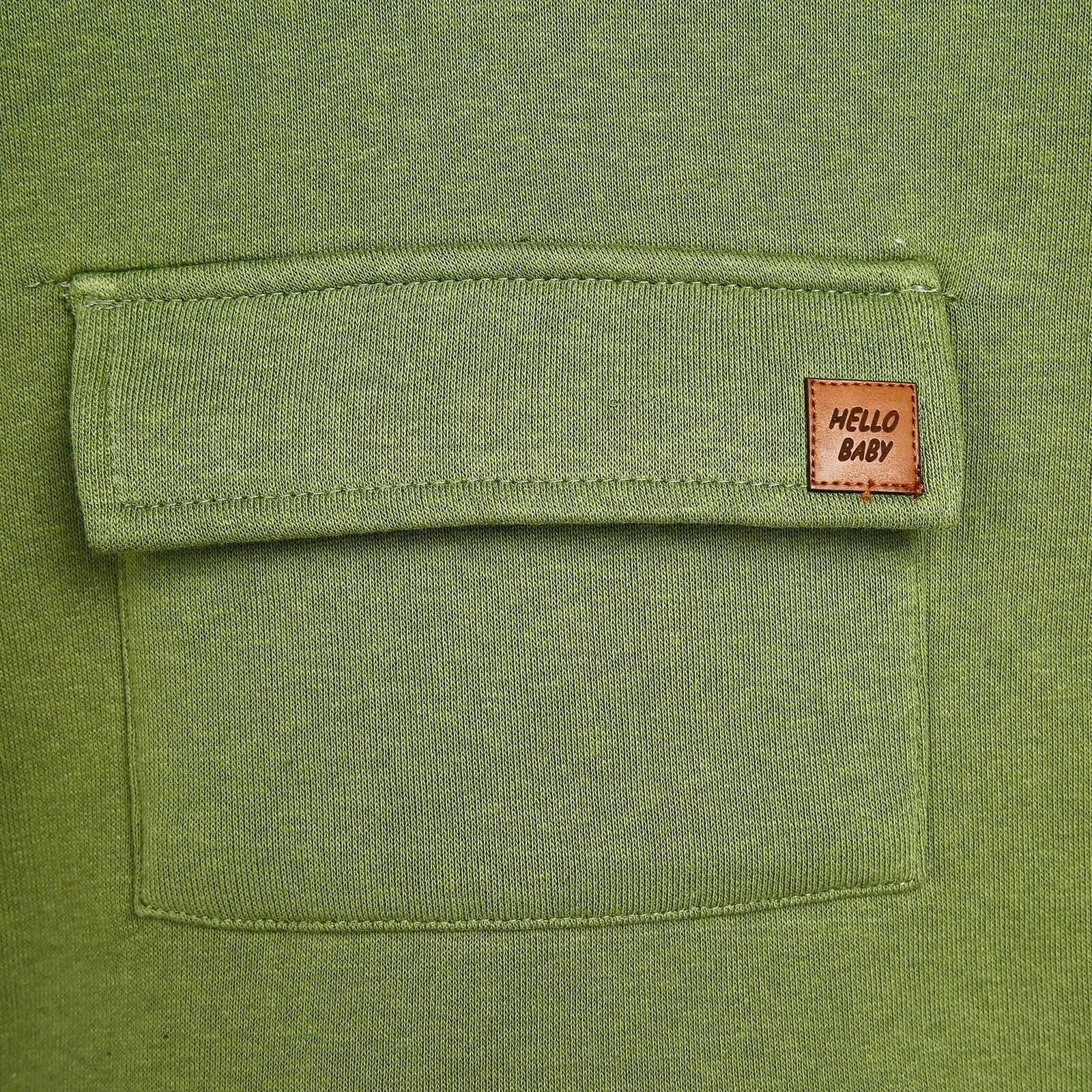 Crys Chwys Sylfaenol HelloBaby i Fachgen - Khaki