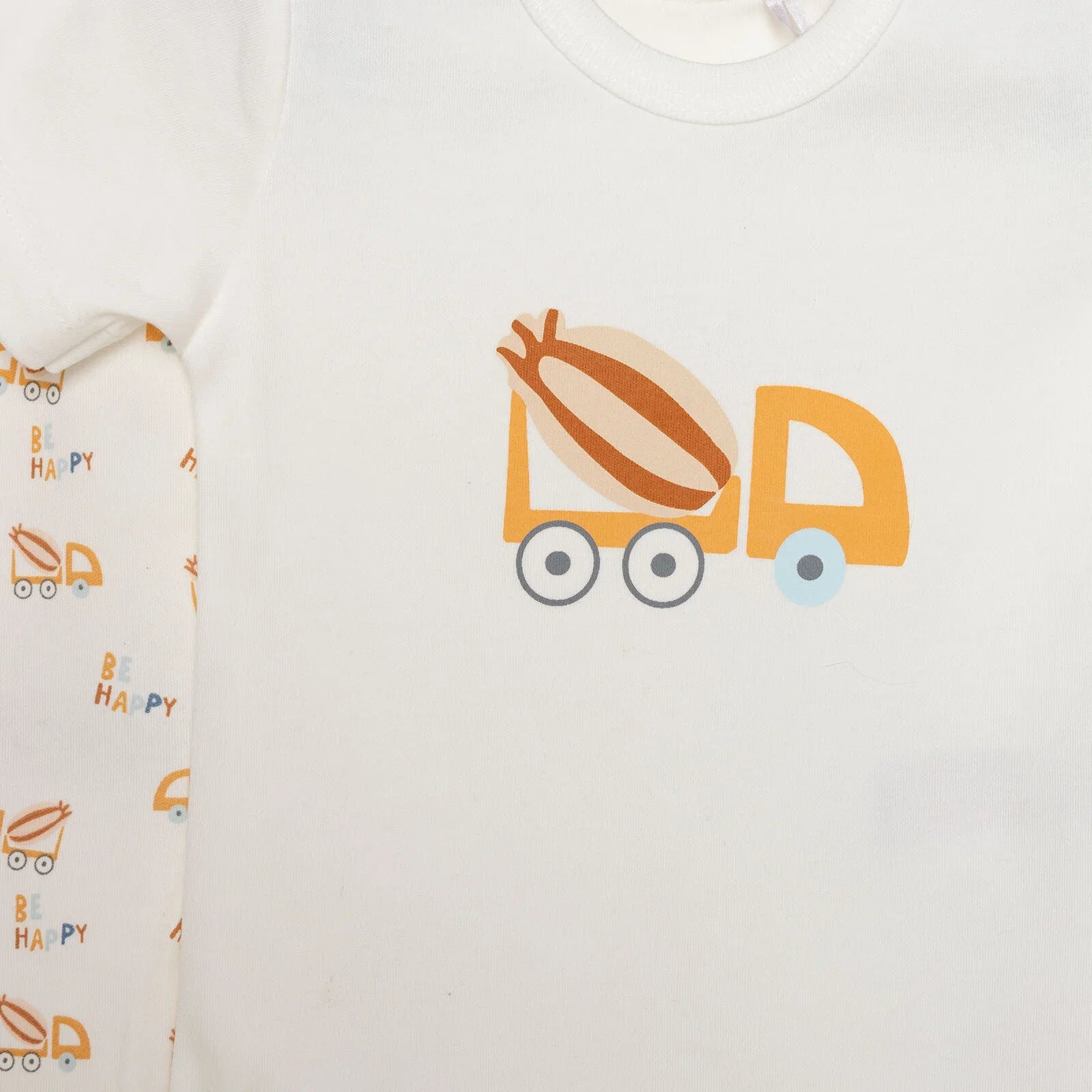 Set Newydd-anedig HelloBaby Boy 4 darn - Oren Tywyll