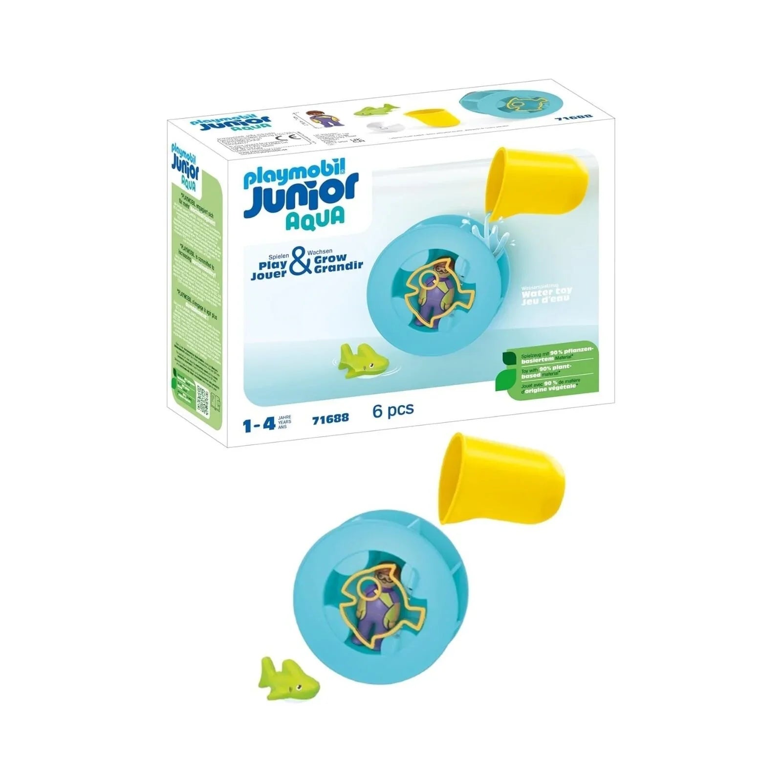 Playmobil Junior Aqua 71688 Water Wheel with Baby Shark