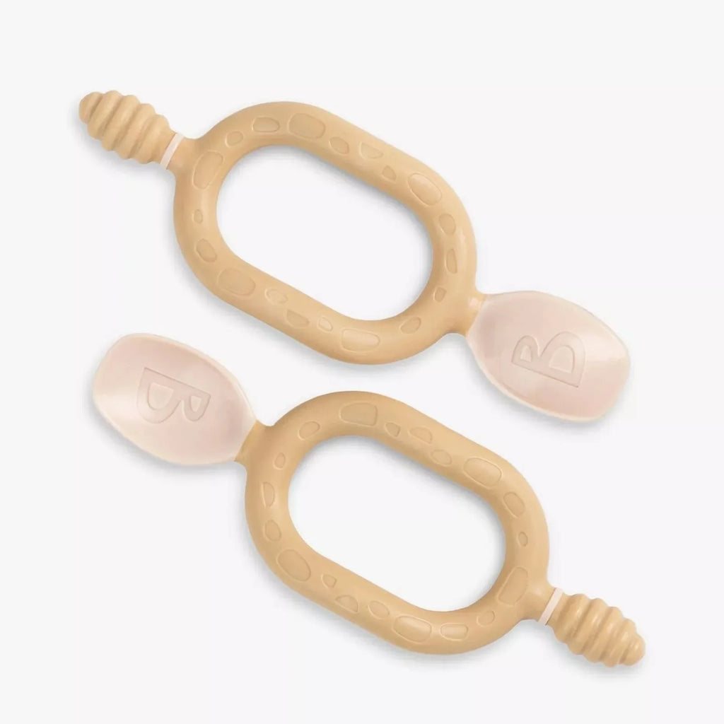 Bibado Dippit Baby Weaning Spoons 6+ months Pack of 2 - Fawn