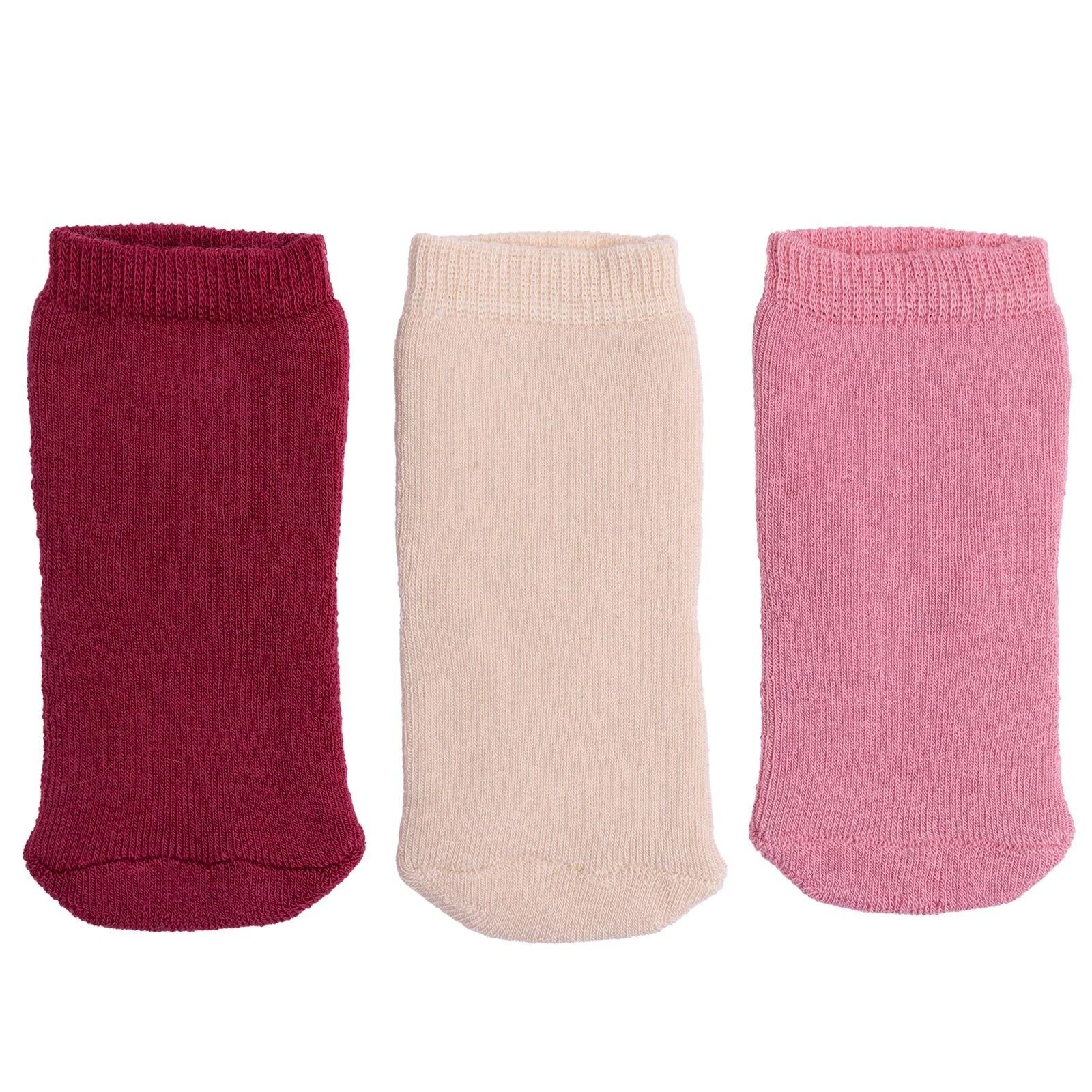 HelloBaby Girl Chenille Socks 3 Pack - Rhosyn Golau