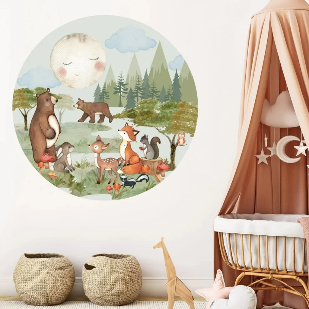 Live Vida Woodland Medium Circle Wall Sticker