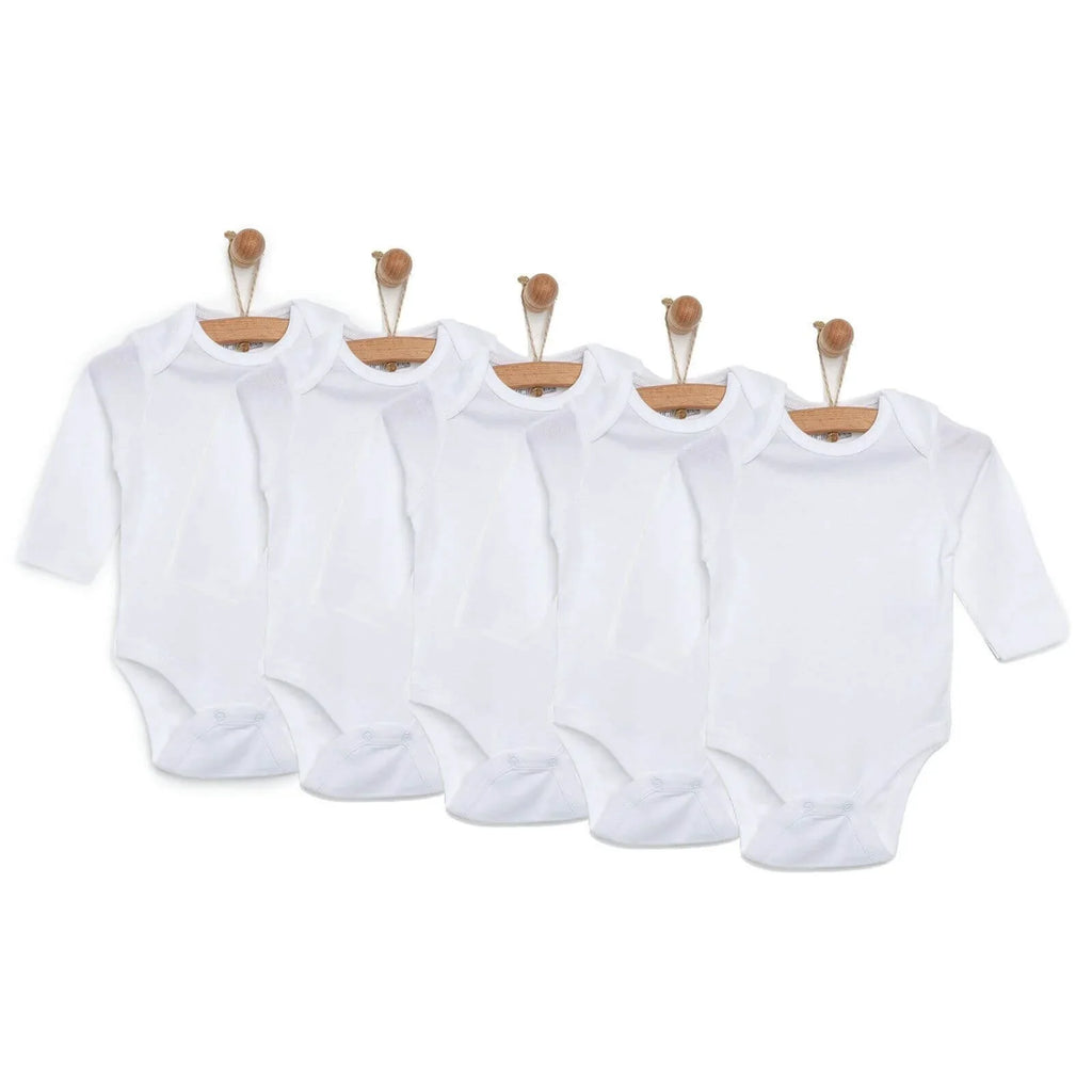 HelloBaby Unisex Long Sleeve Bodysuit 5 pcs