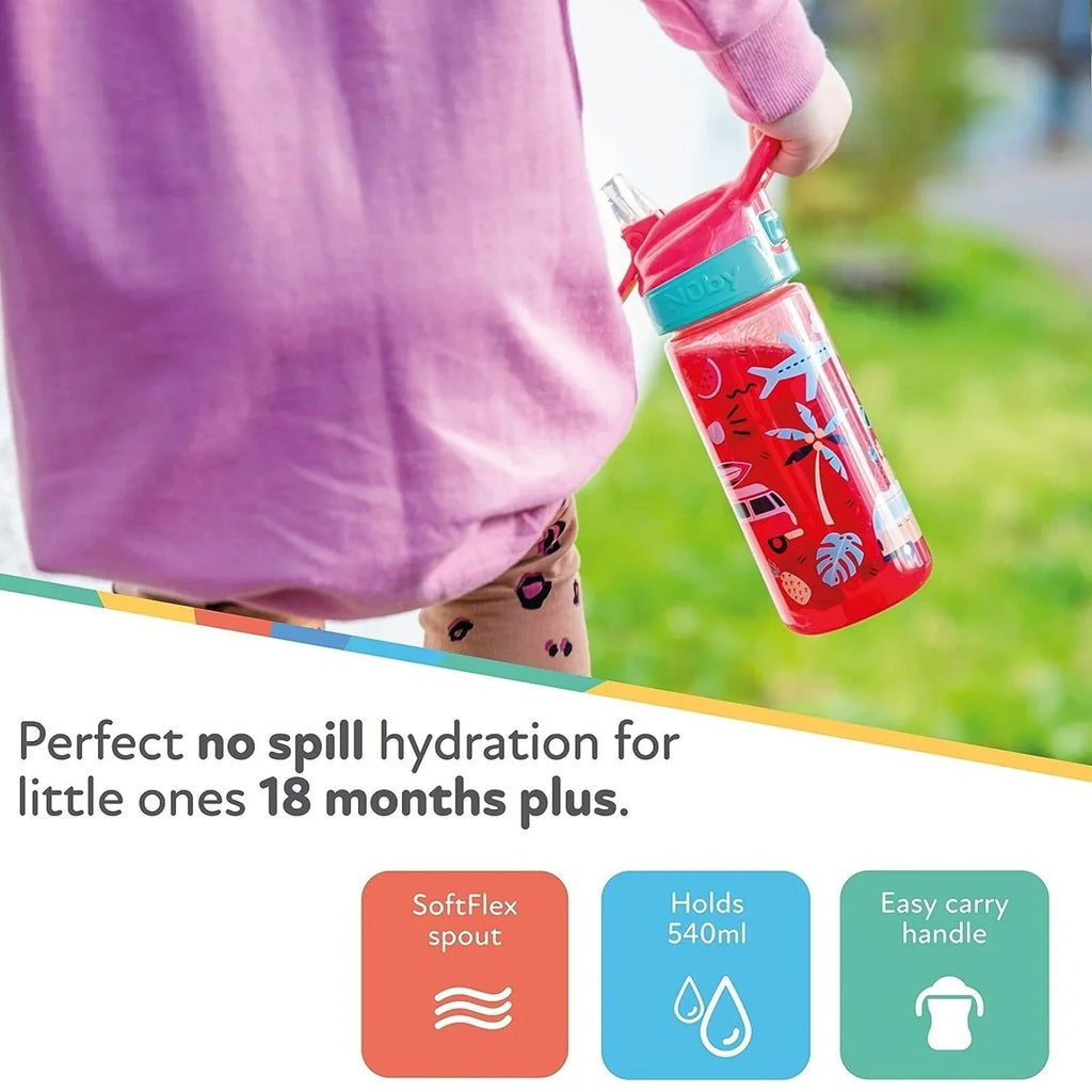 Potel Dŵr Nuby Super Quench, Pecyn o 1, 540ml