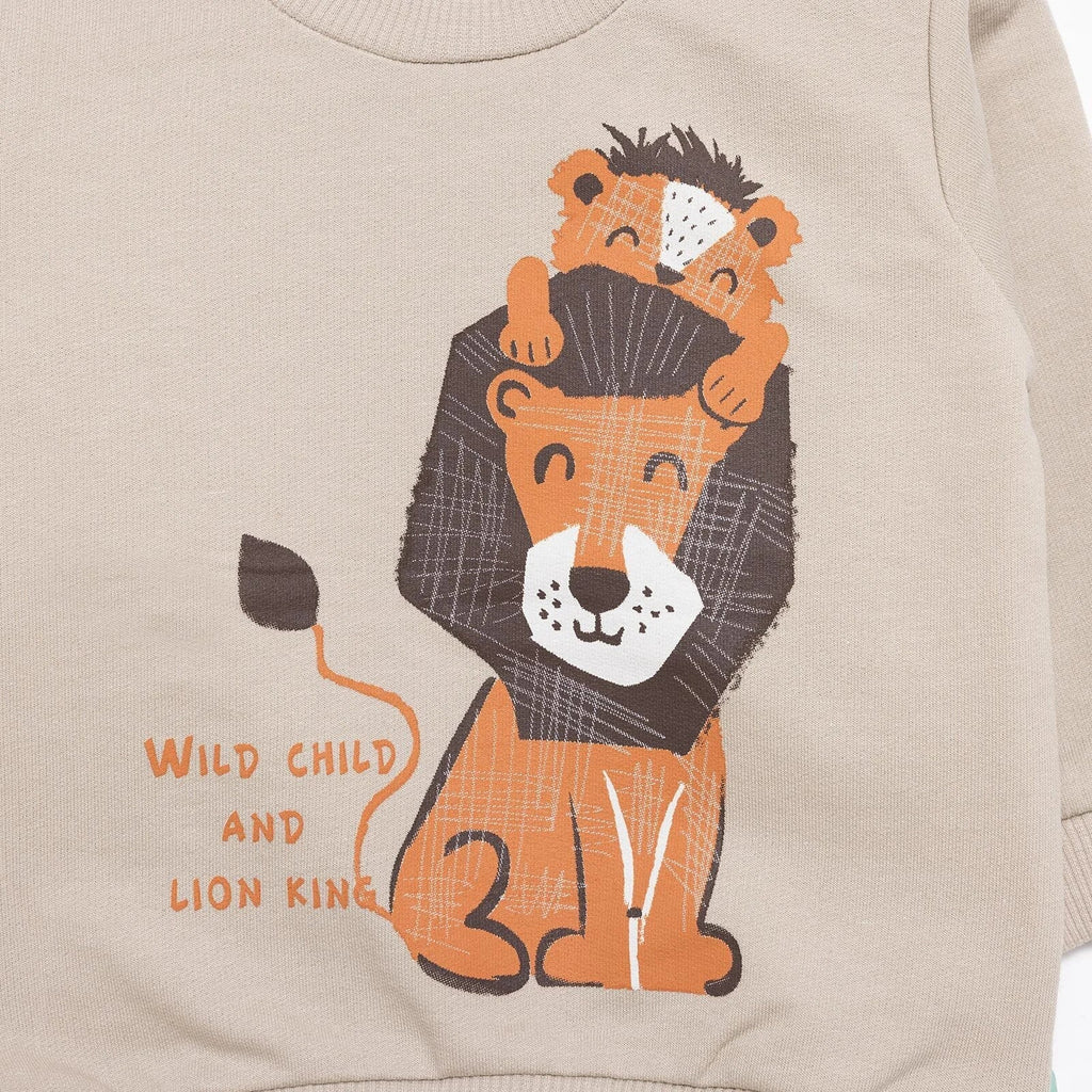 HelloBaby Basic Lion Sweatshirt - Mink