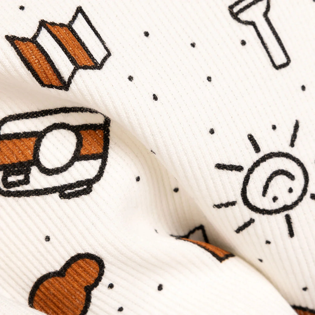 Pajamas Llewys Hir i Faban Bach HelloBaby - Ecru