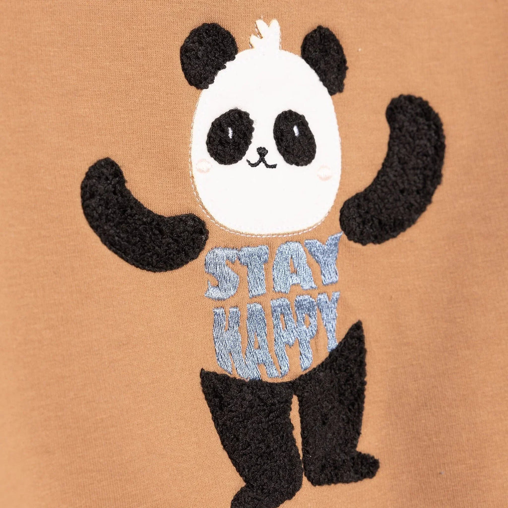 Siwt Ddillad Chwarae BabyZ Cool Boy Boy - Brown (Crys Chwys a Throwsus)