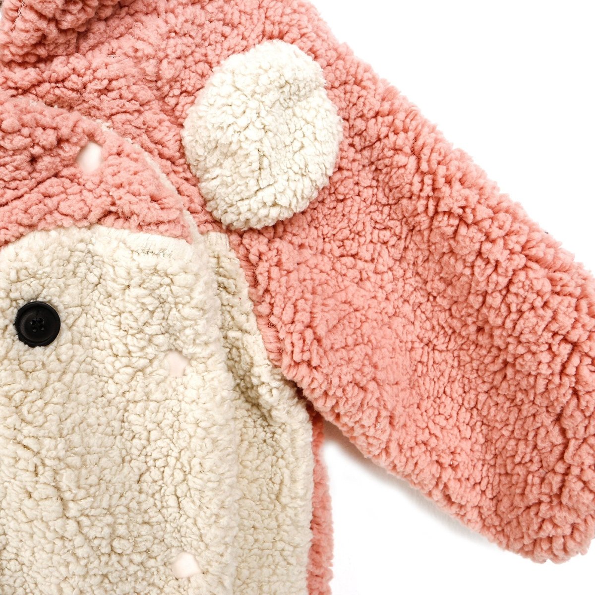 Siwmpsuit Traedig Welsoft Siâp Ceirw Bach Newydd-anedig Midimod - Pinc Ysgafn