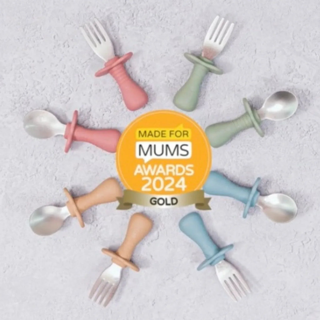 Set o Gyllyll a Ffyrc ar gyfer Babanod BLW Essentials - Lliw Rhosyn Pyllyd