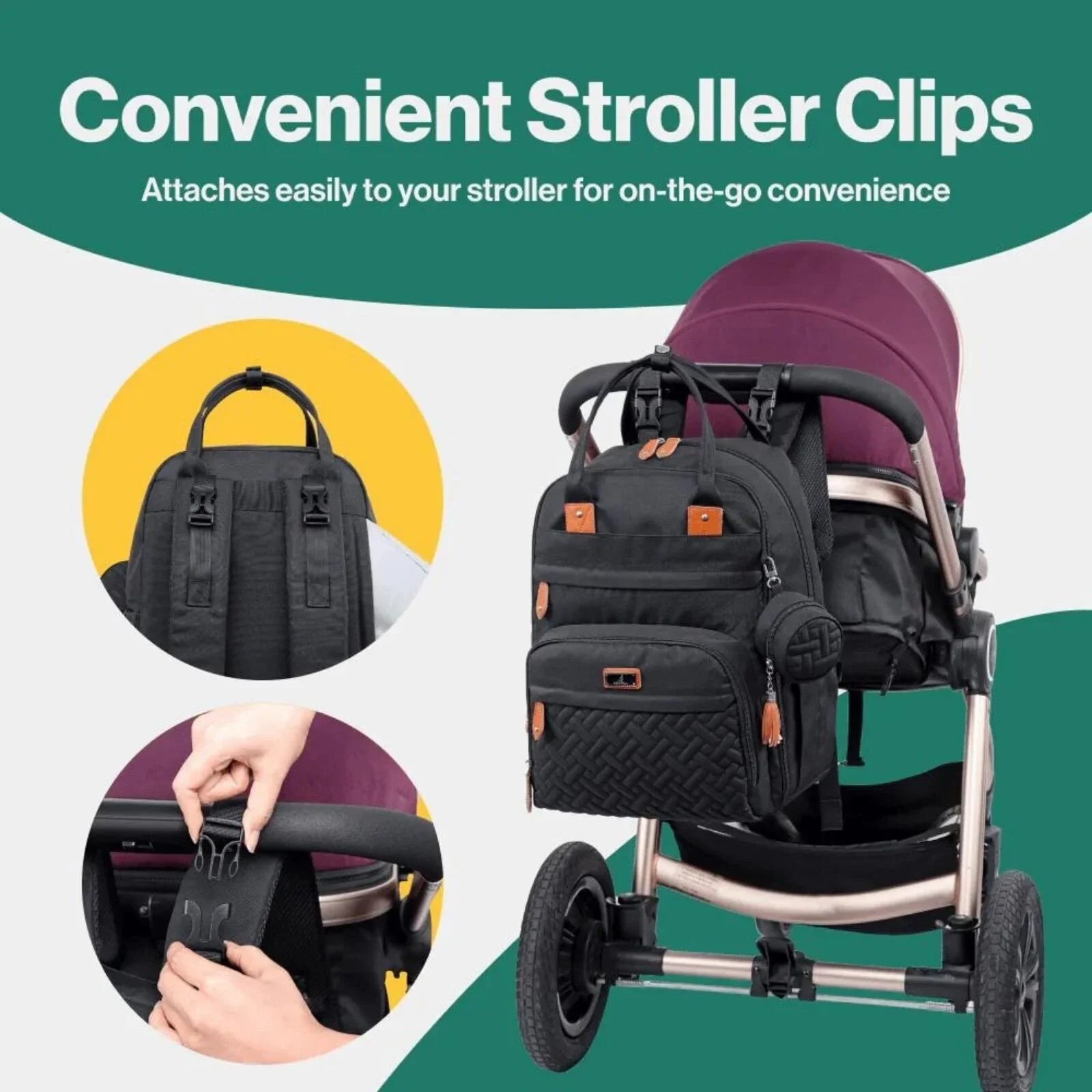 BabbleRoo Original Nappy Backpack - Black