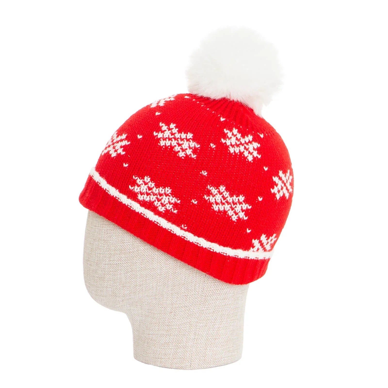 Beanie Nadolig Unisex Little Plane - Coch
