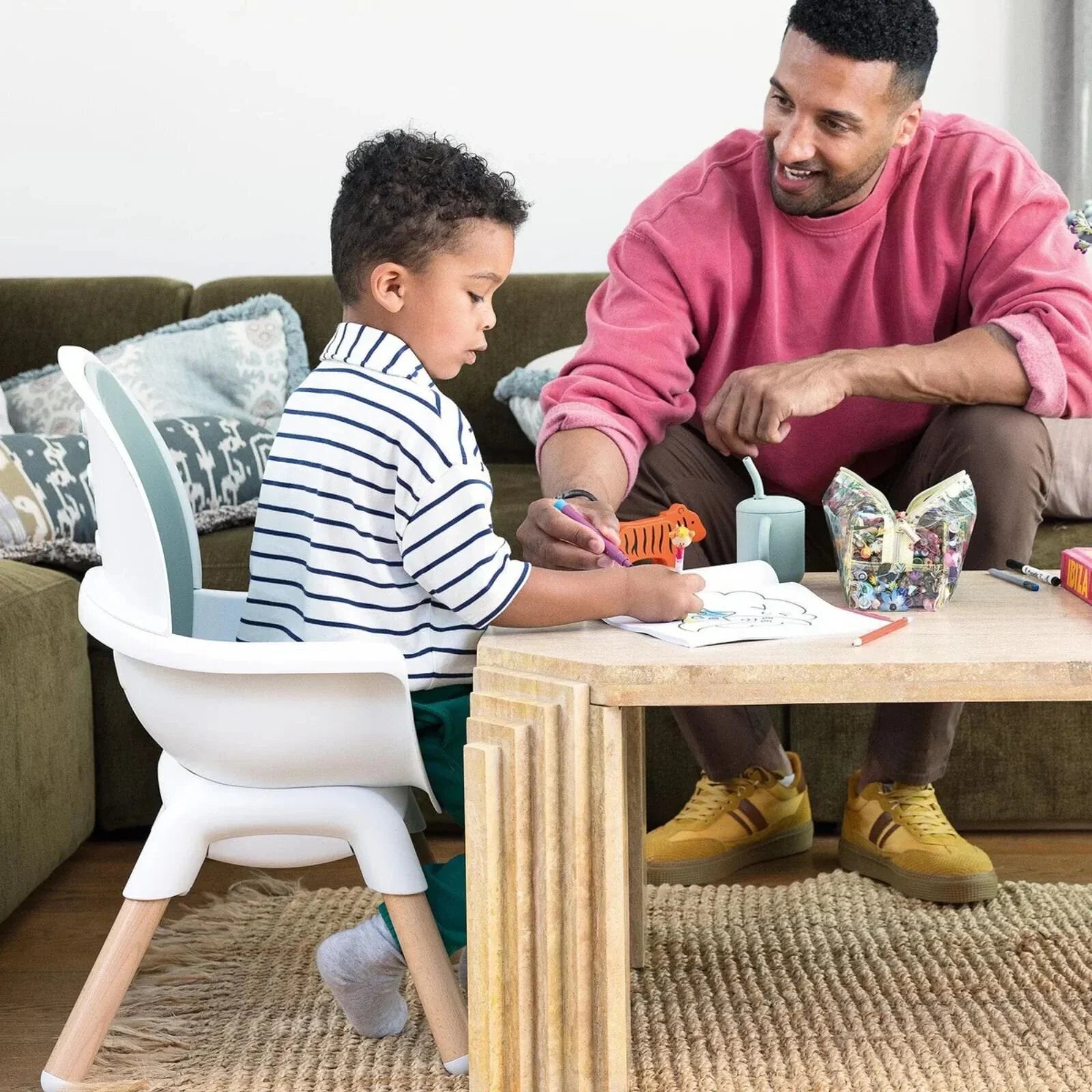 Cadair Uchel Joie Chestnut - Lliw Niwl