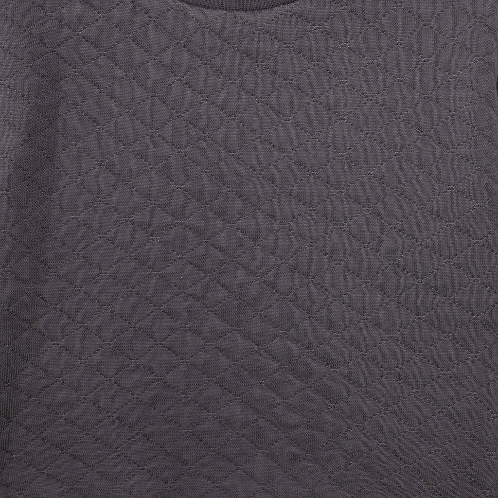 Crys Chwys Newydd-anedig HelloBaby wedi'i Gwiltio - Gwaelod Traed - Siarcol