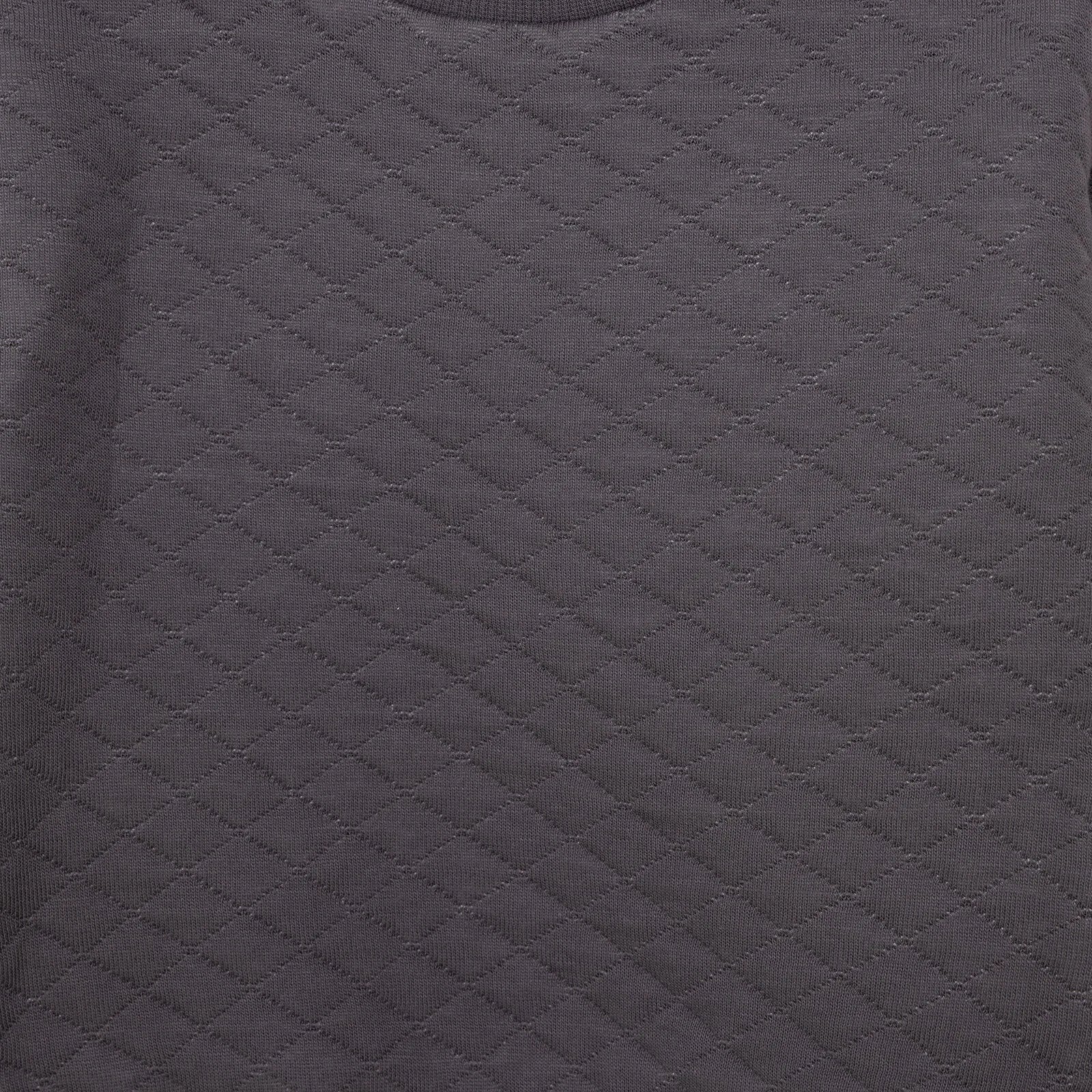 HelloBaby Newborn Quilted Sweatshirt-Footed Bottom - Charcoal