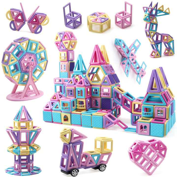 Magnetic Building Blocks Set (165pcs for Kids)