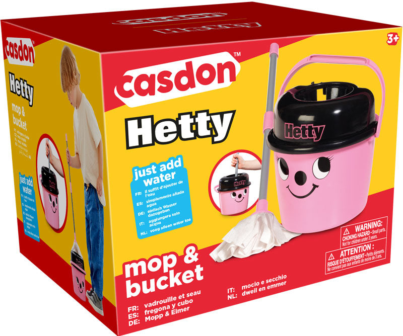 Mop a Bwced Hetty Casdon – Tegan Chwarae Rôl Glanhau Hwyl i Blant (Oedran 3+)