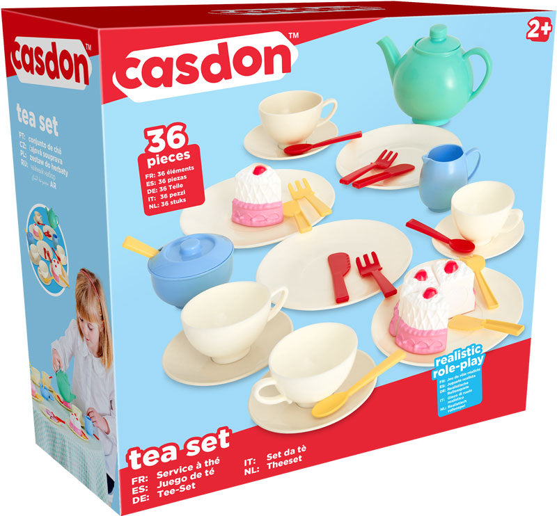 Set De Casdon – Set Parti Te Chwarae Rhagdybiol Eithaf i Blant (Ategolion 30+, Oedran 3+)