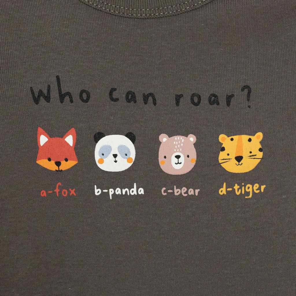 Siwtiau Corff Bachgen HelloBaby â Llewys Hir (Pecyn o 2) - Llwyd Tywyll