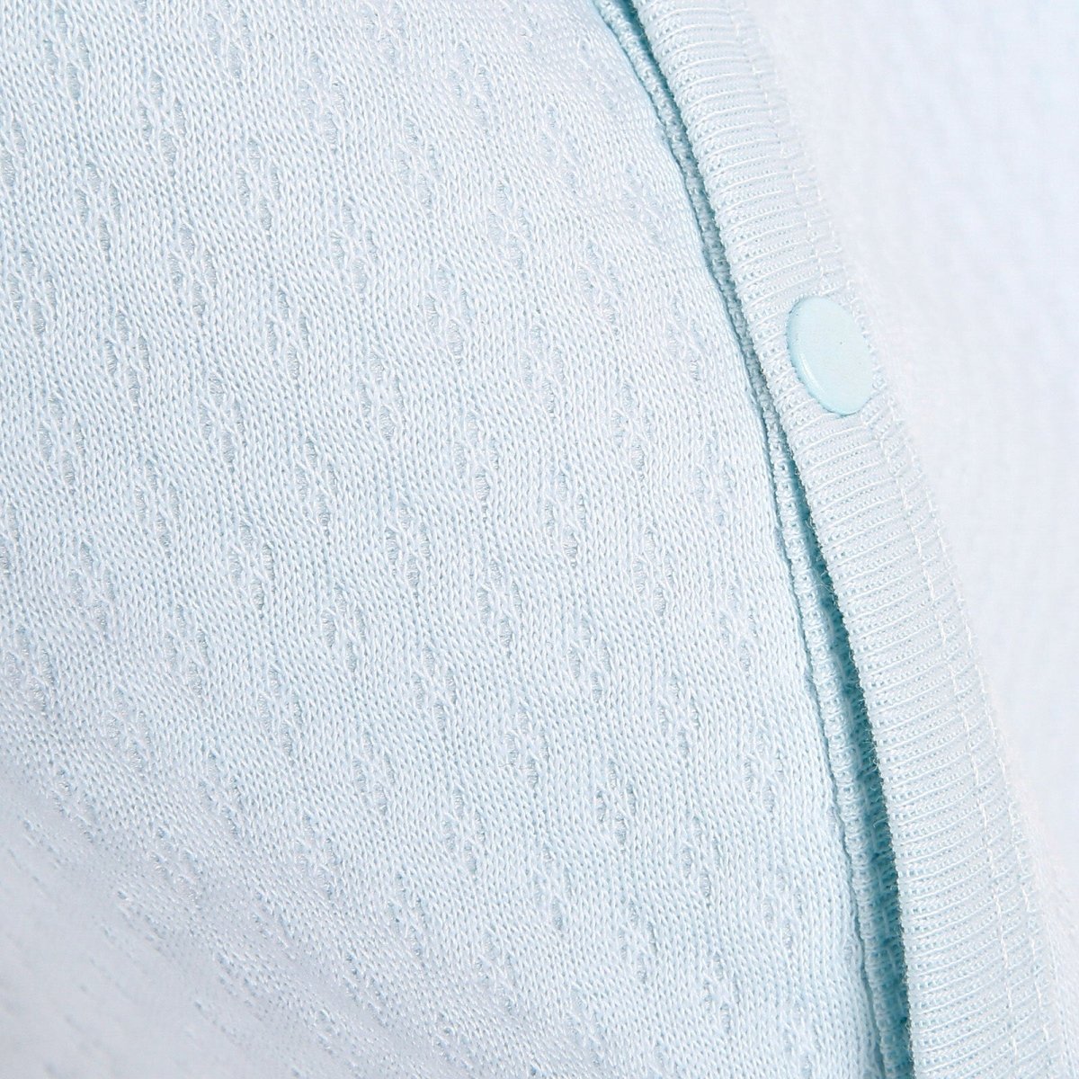 Gilet Gwau Bychan HelloBaby Basic i Fachgen - Glas Ysgafn