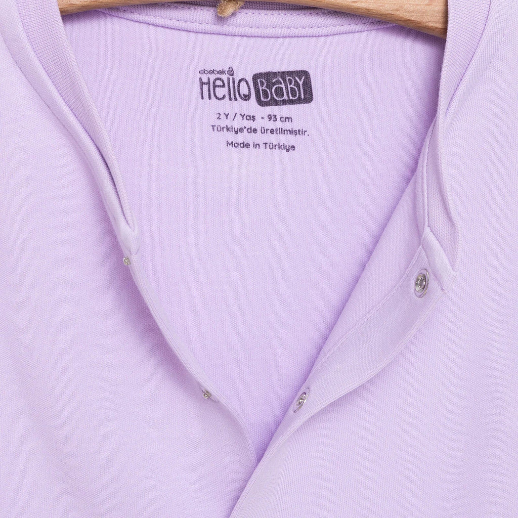 Cardigan Sylfaenol i Ferched HelloBaby - Porffor