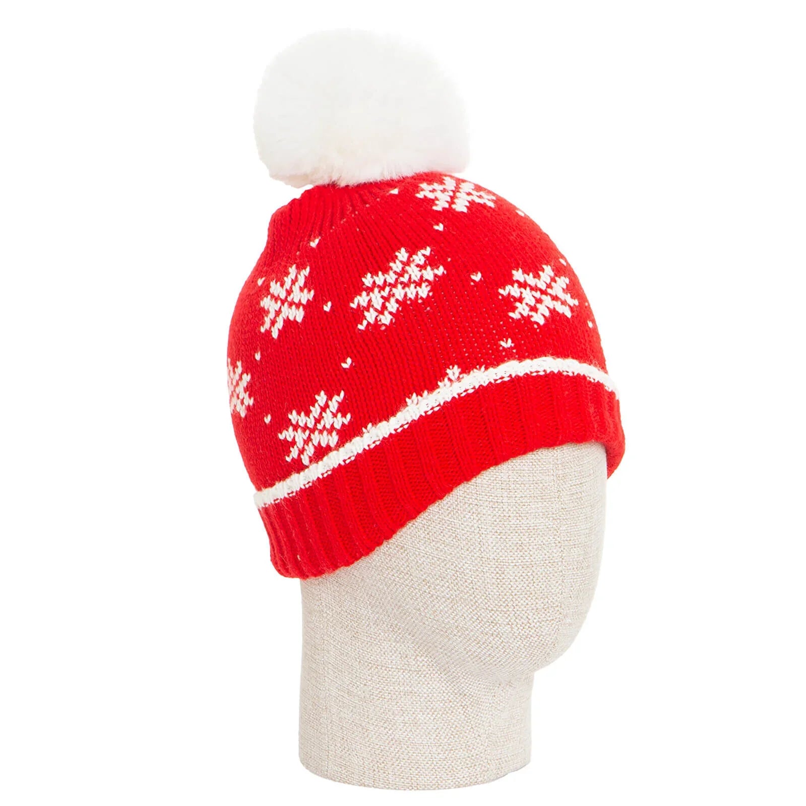 Beanie Nadolig Unisex Little Plane - Coch