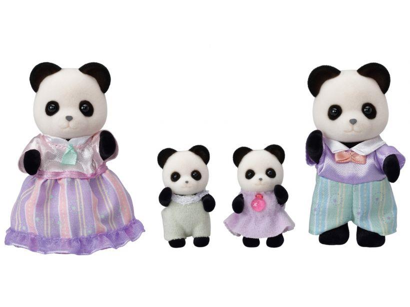 Set Chwarae Teulu Panda Pookie o Sylvanian Families ar gyfer Plant 3 Oed a Hŷn