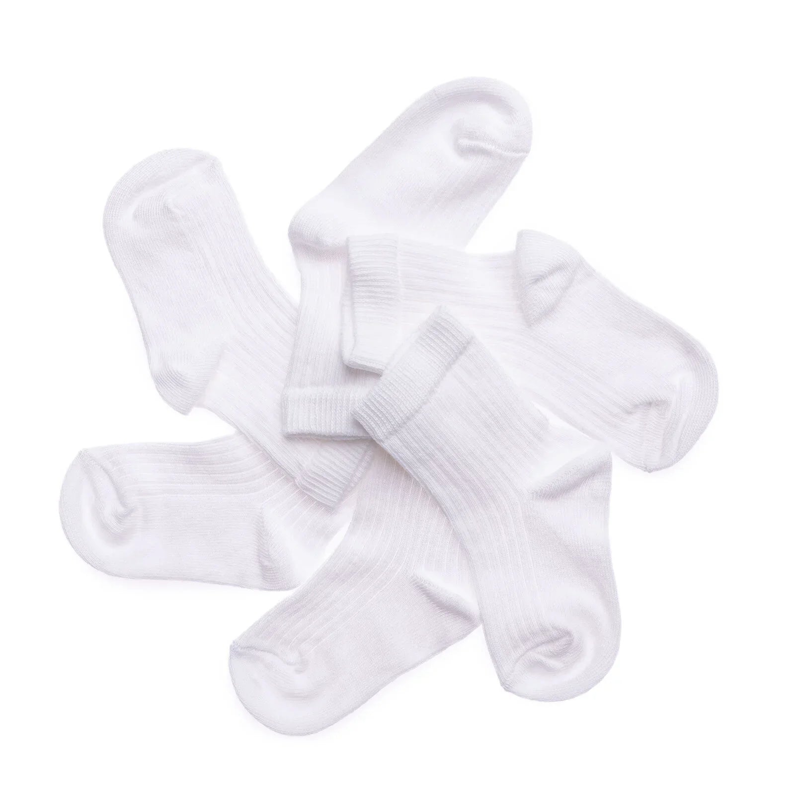 HelloBaby Unisex Baby Socks 3 Pack - White