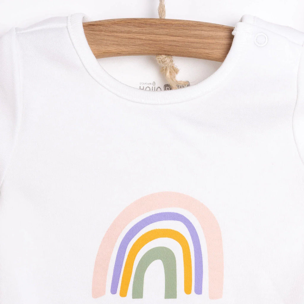 Set Cychwynnol 4 Darn HelloBaby Unisex i Fabanod Newydd - Pinc Golau