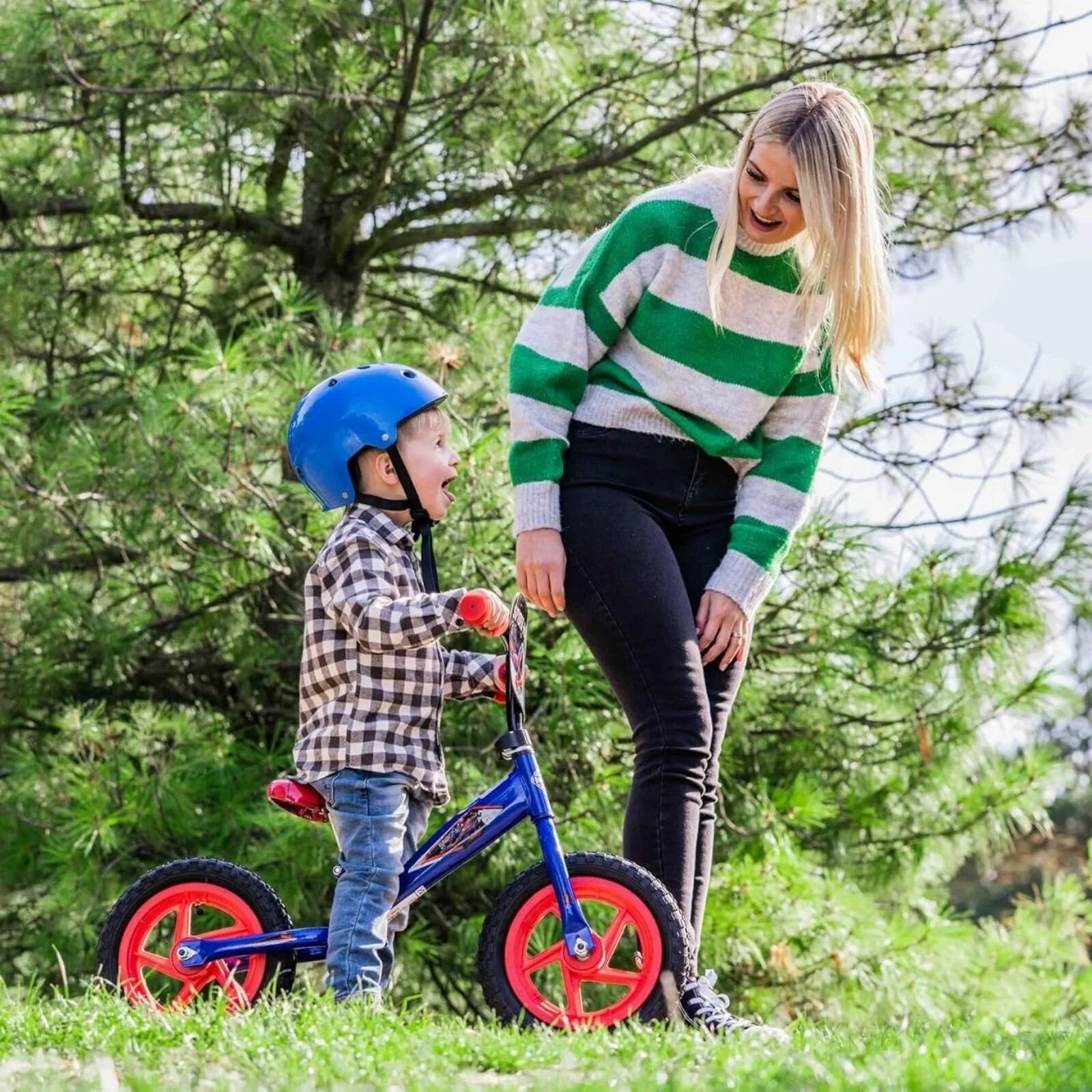 Beic Cydbwyso Huffy 12" - Spider-Man