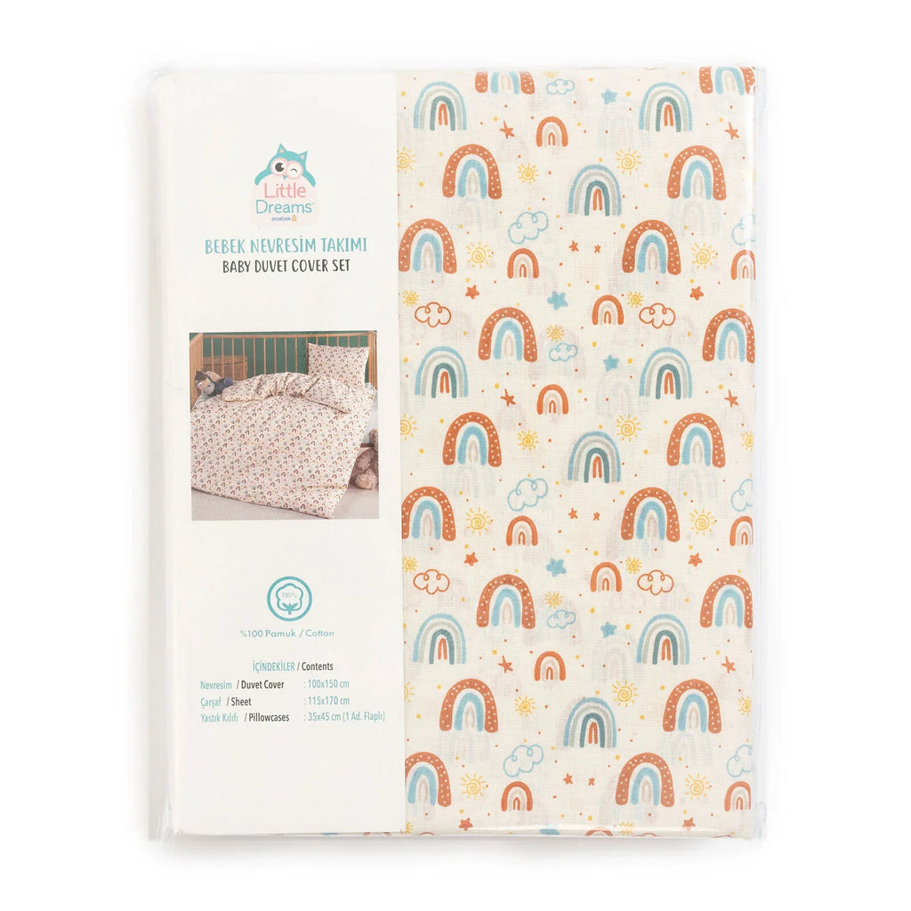 Clawr Duvet Babanod Little Dreams Girl - Argraffedig