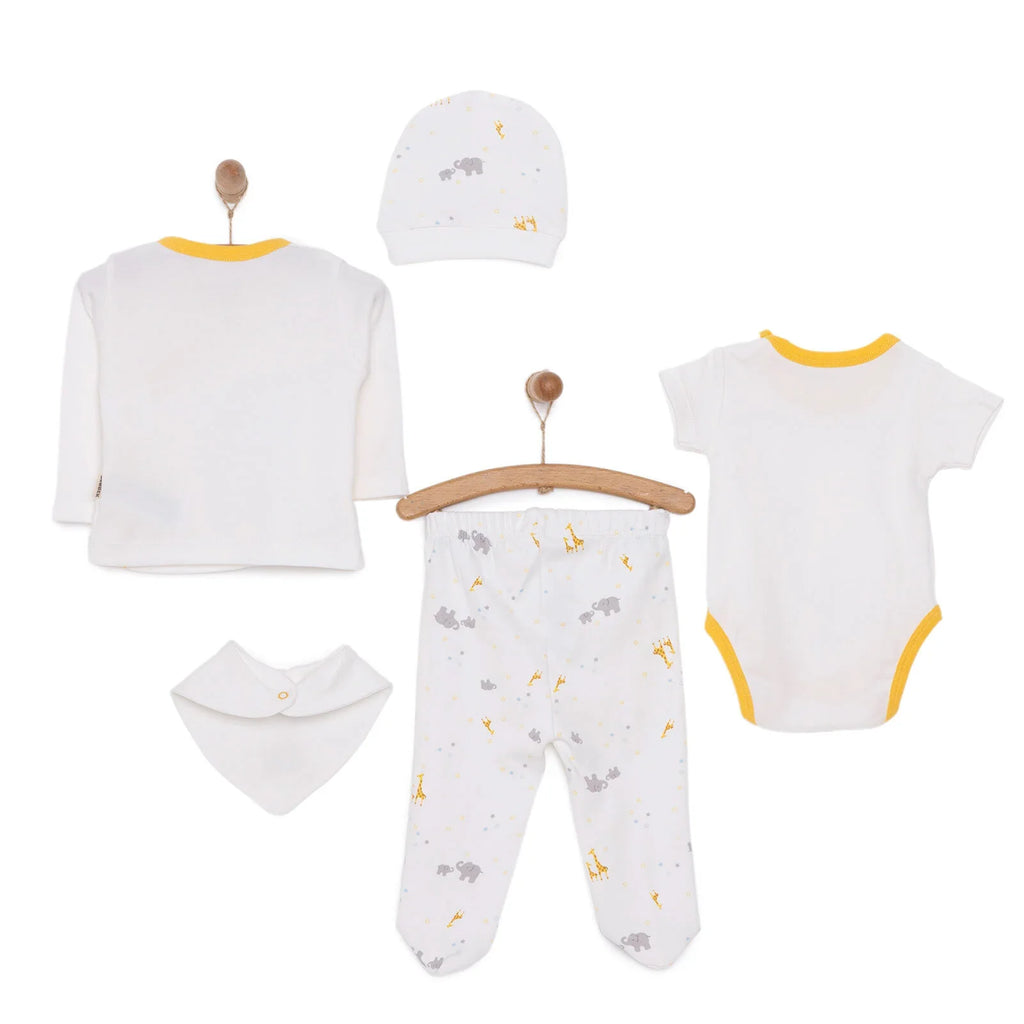 Bebbek Boy 5 Piece Newborn Gift Set - Ecru