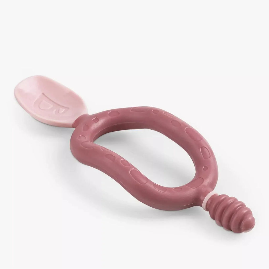 Llwyau Diddyfnu Bibado Dippit ar gyfer Babis 6+ mis, Pecyn o 2 - Lliw Rhosyn