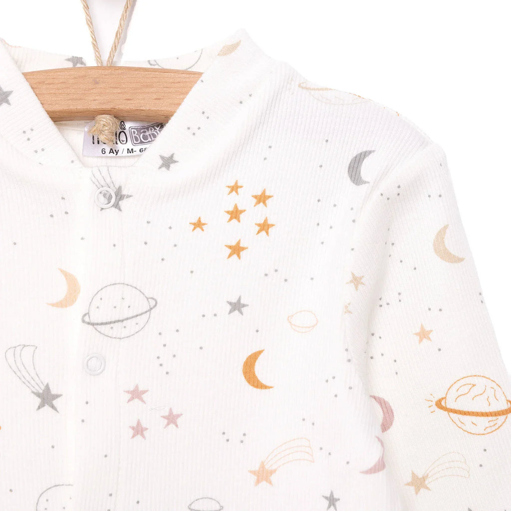 Siwmper i Faban Bachgen Newydd-anedig HelloBaby - Beige