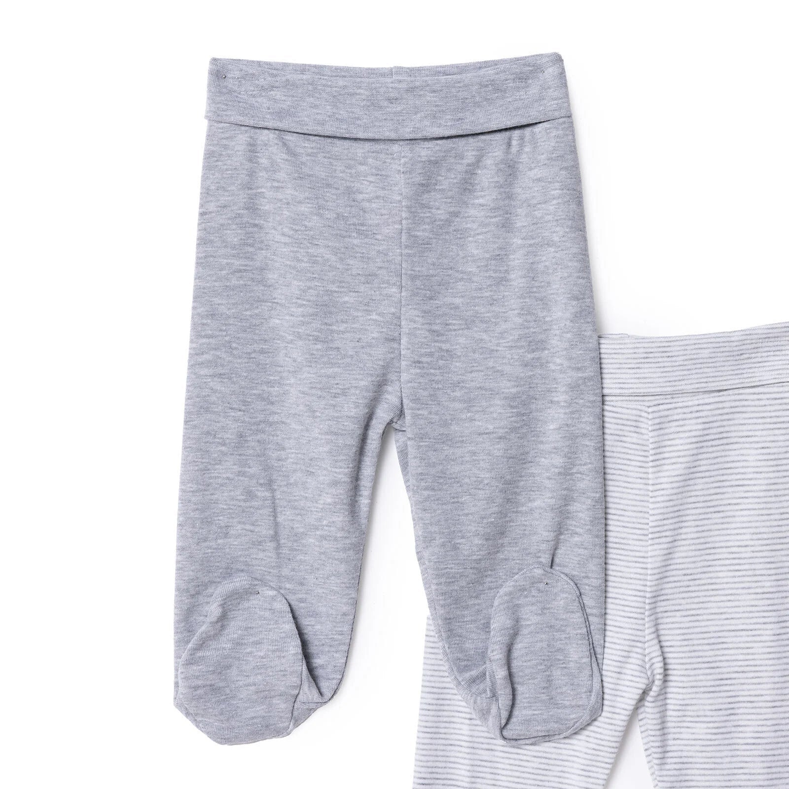 HelloBaby Unisex 2 Piece Footed Bottom - Snow Melange