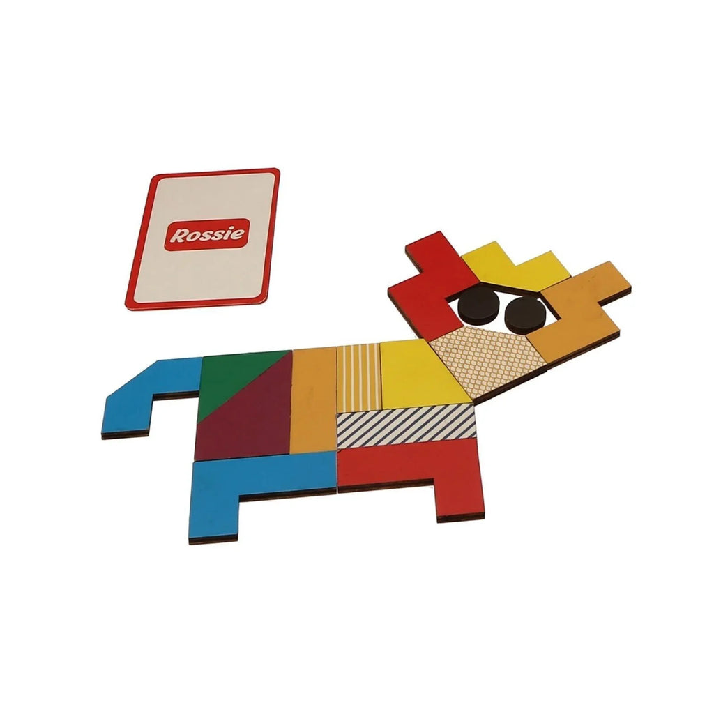 Blociau Pren Lliwgar Rossie