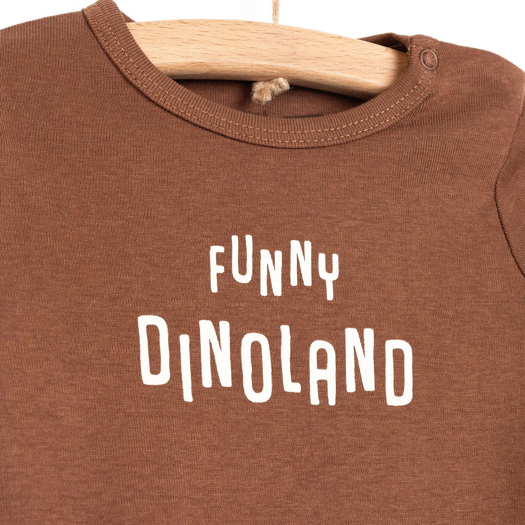 Siwtiau Corff Bachgen HelloBaby â Llewys Hir (Pecyn o 2) - Beige