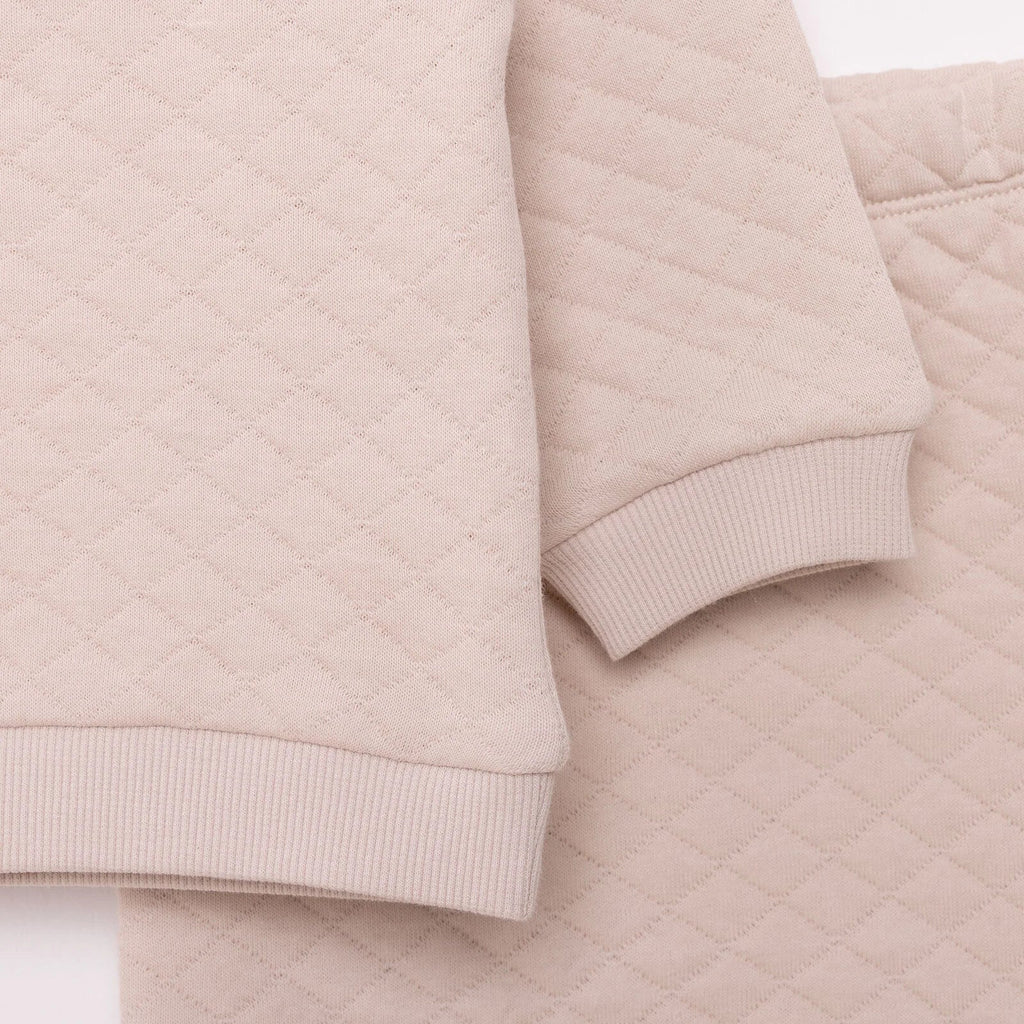 HelloBaby Newborn Quilted Sweatshirt-Footed Bottom - Grey