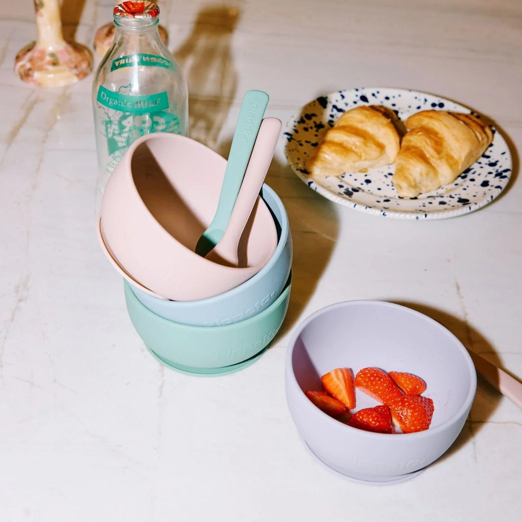 Pippeta Silicone Suction Bowl - Ash Rose