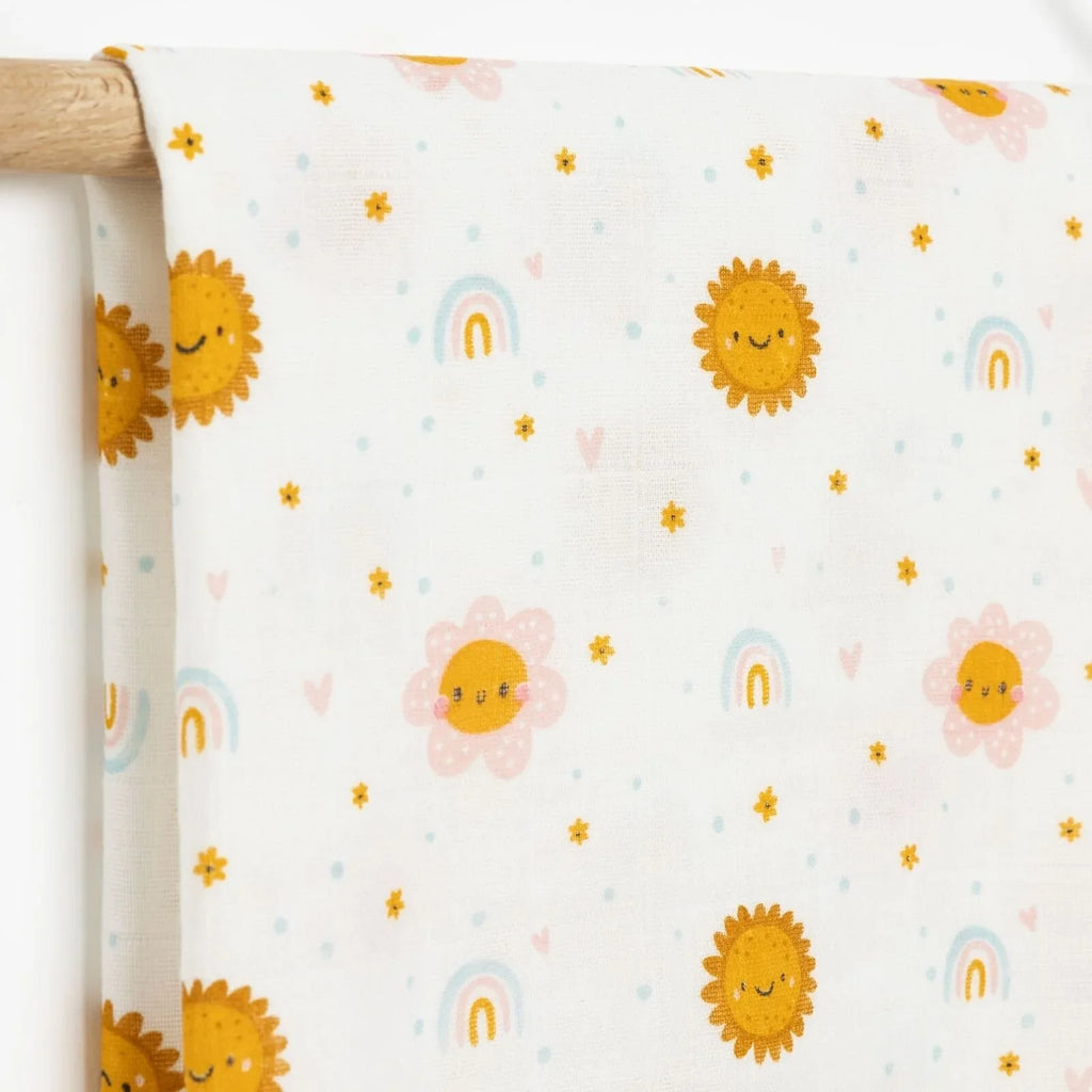 Little Dreams Girl Muslin Blanket - Yellow
