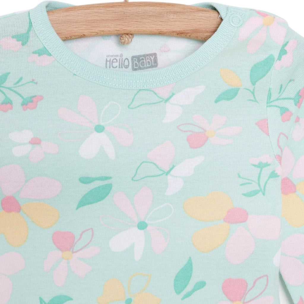 Siwtiau Corff Bachgen HelloBaby â Llewys Hir (Pecyn o 2) - Pinc Golau